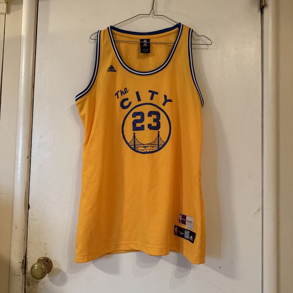 Golden State Warriors Jersey Yellow NBA Basketball Draymond Green Adidas Mens XL